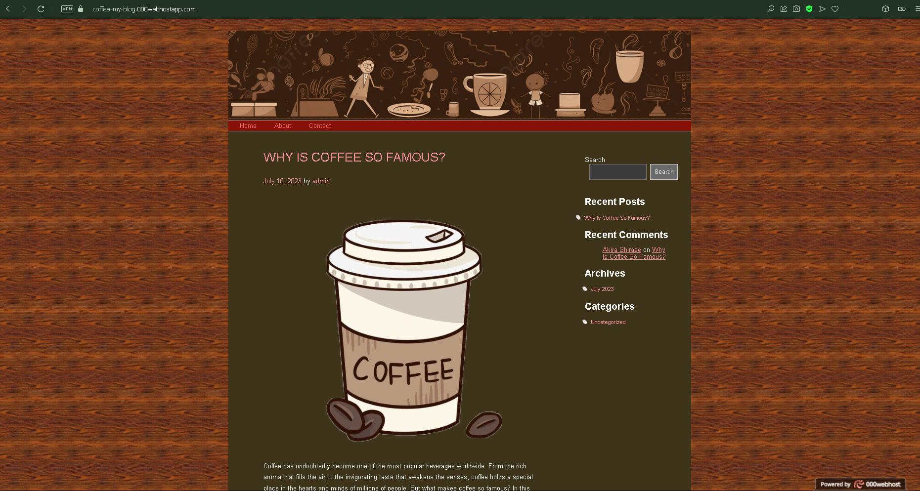 Coffee Website Image