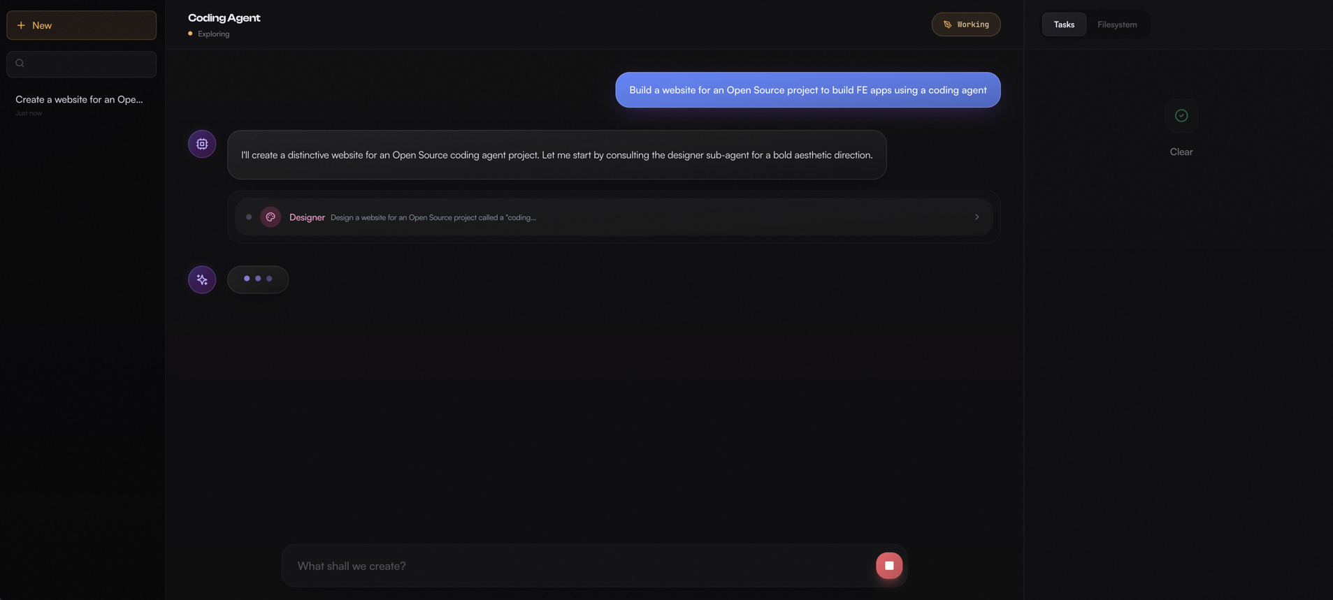 Starting a chat with a prompt