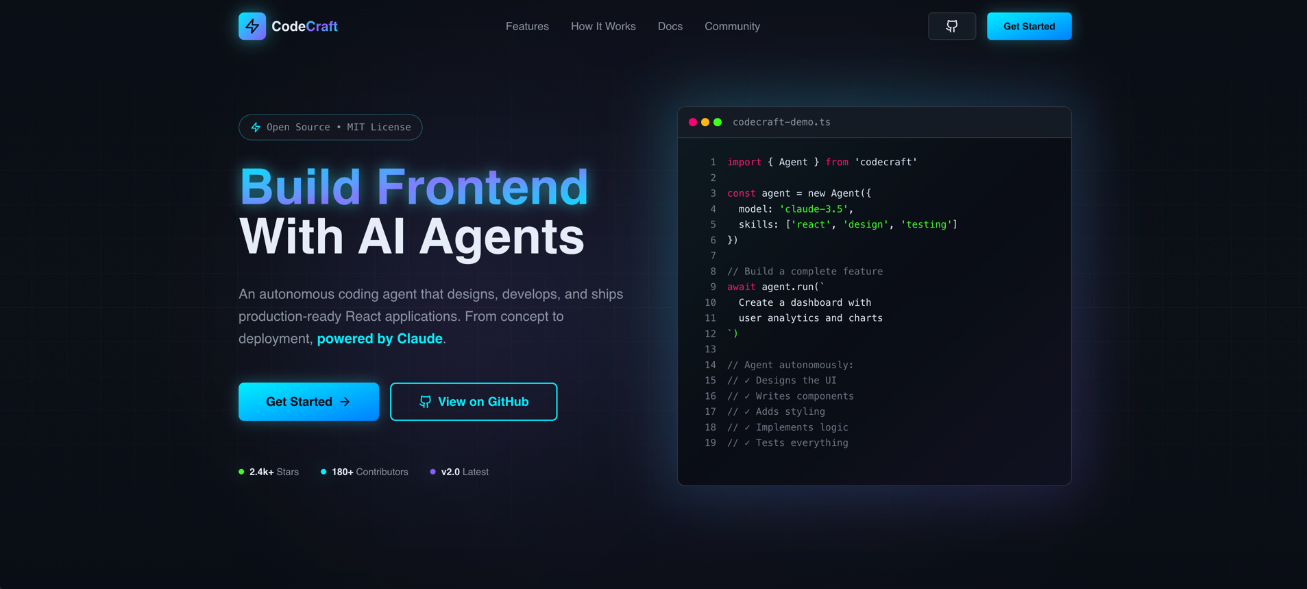 CodeCraft website final result