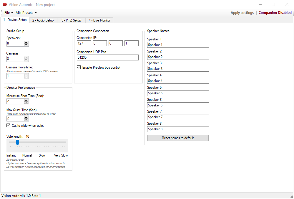 Device Setup