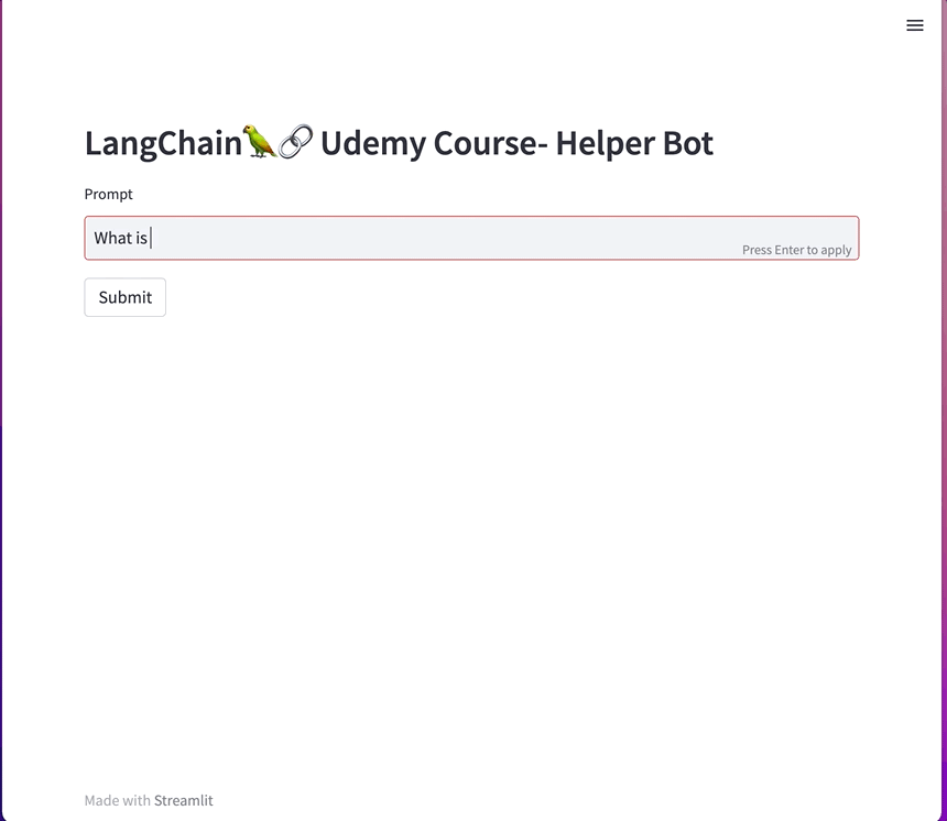 Documentation Helper Demo