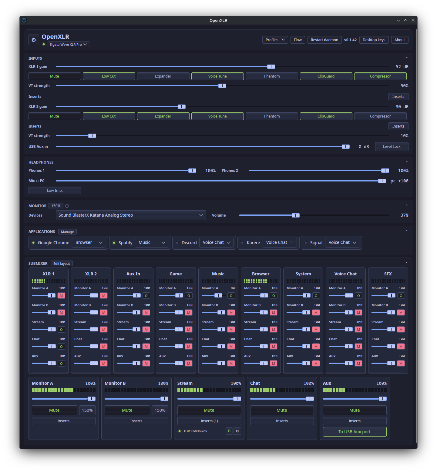 OpenXLR mixer