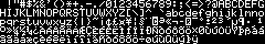 Font6x8 glpyh bitmap
