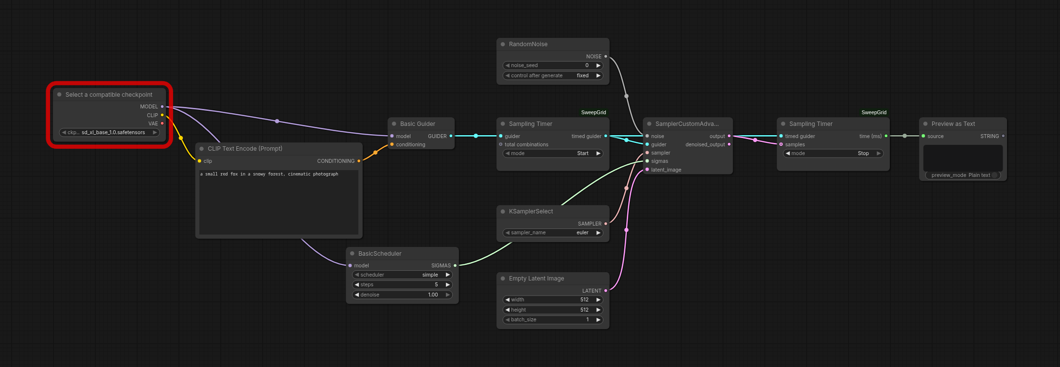 Sampling Timer demo workflow
