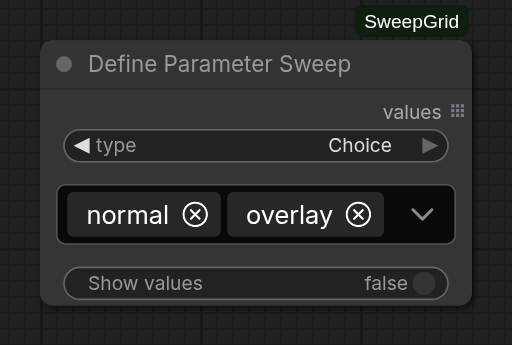 Choice parameter sweep