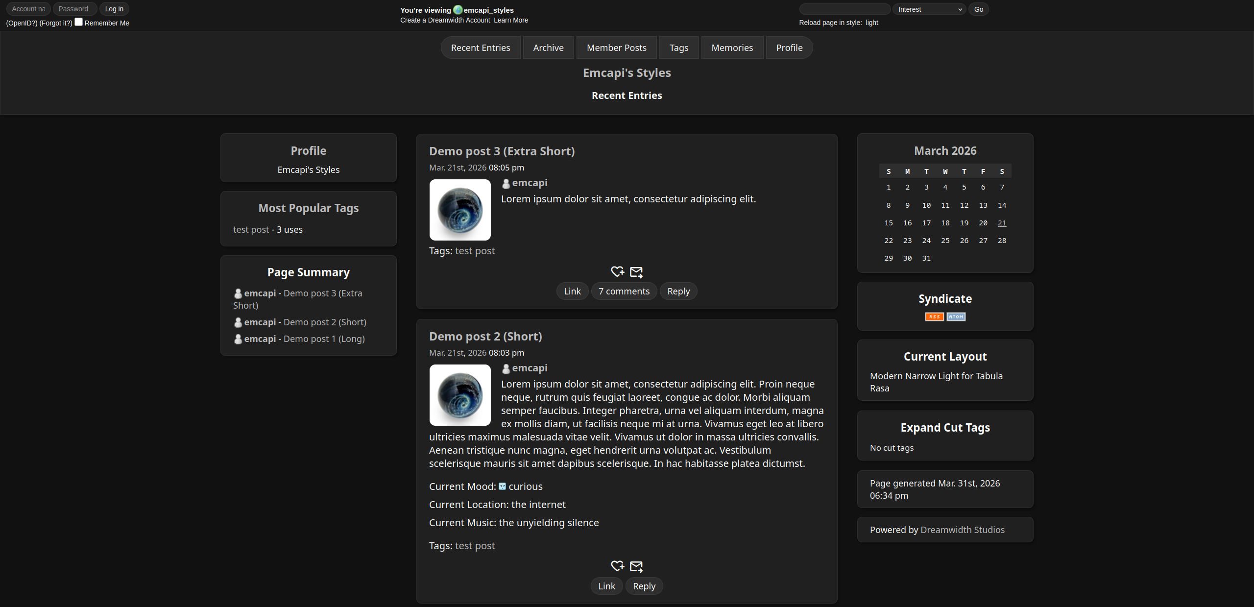 Modern Narrow Dark preview image