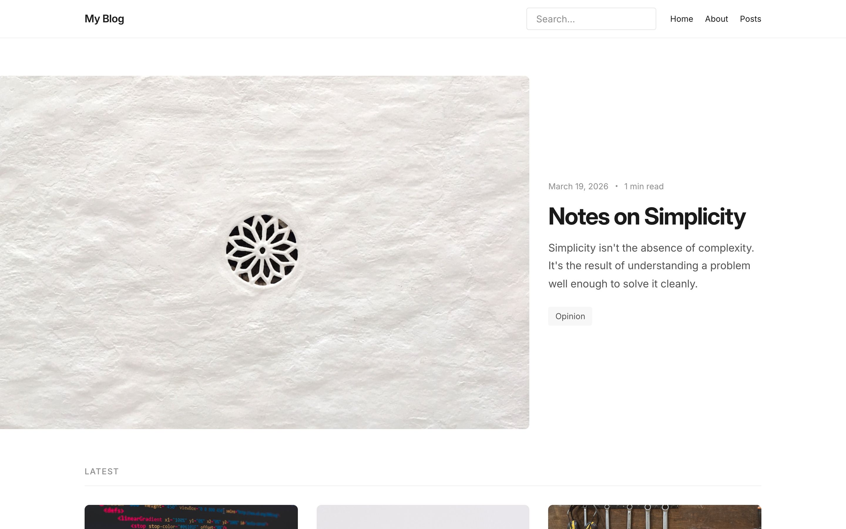 Blog template