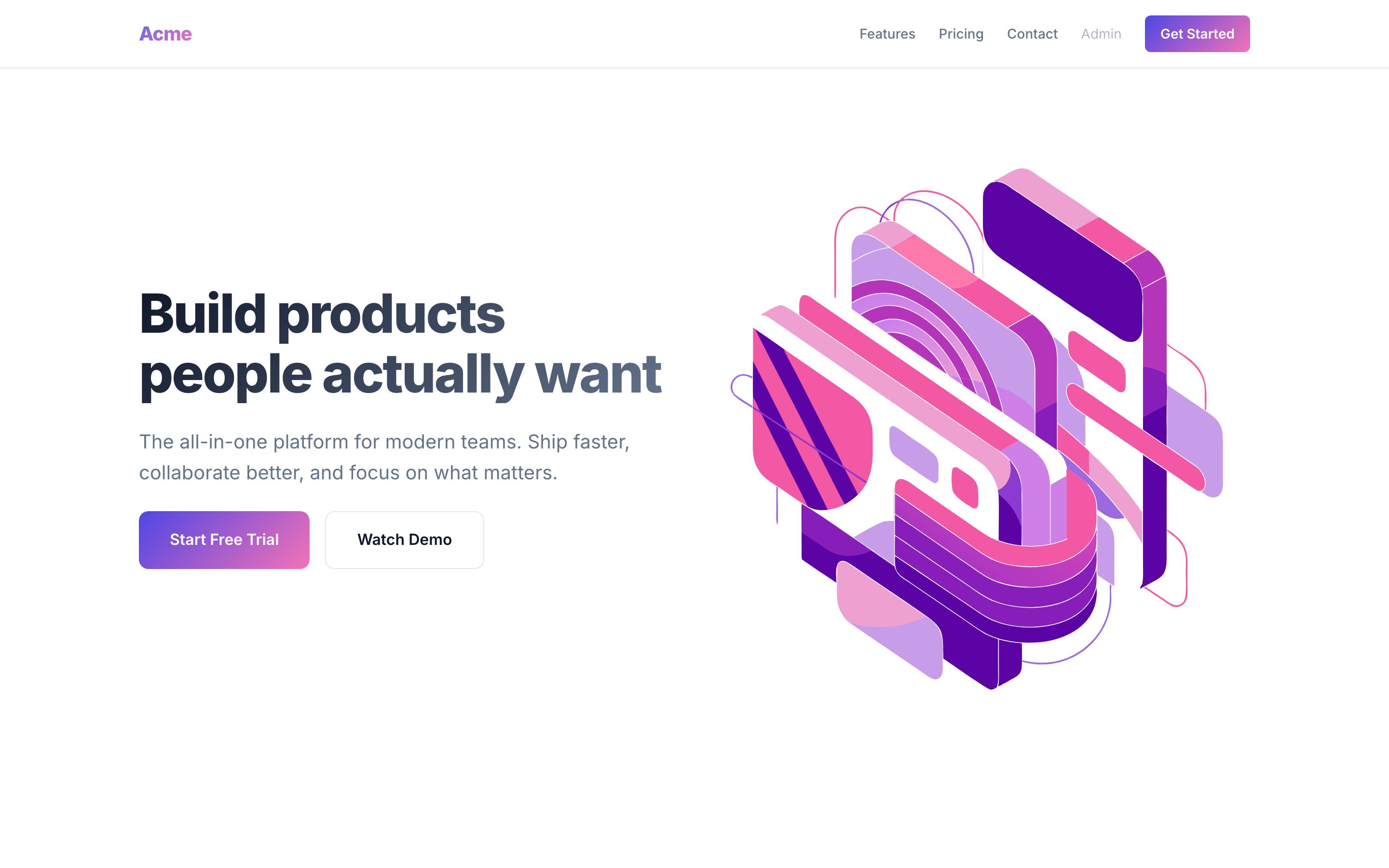 Marketing starter homepage