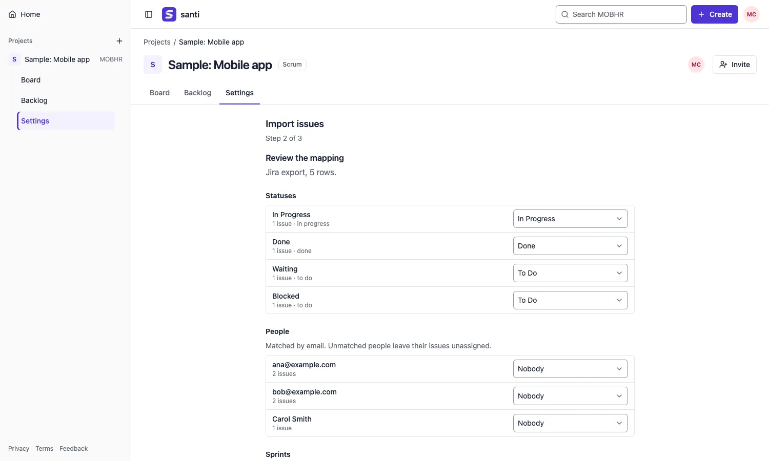 Import mapping review