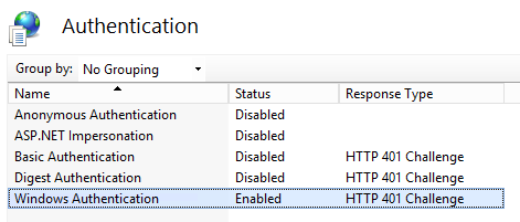 Screenshot of Windows Authentication