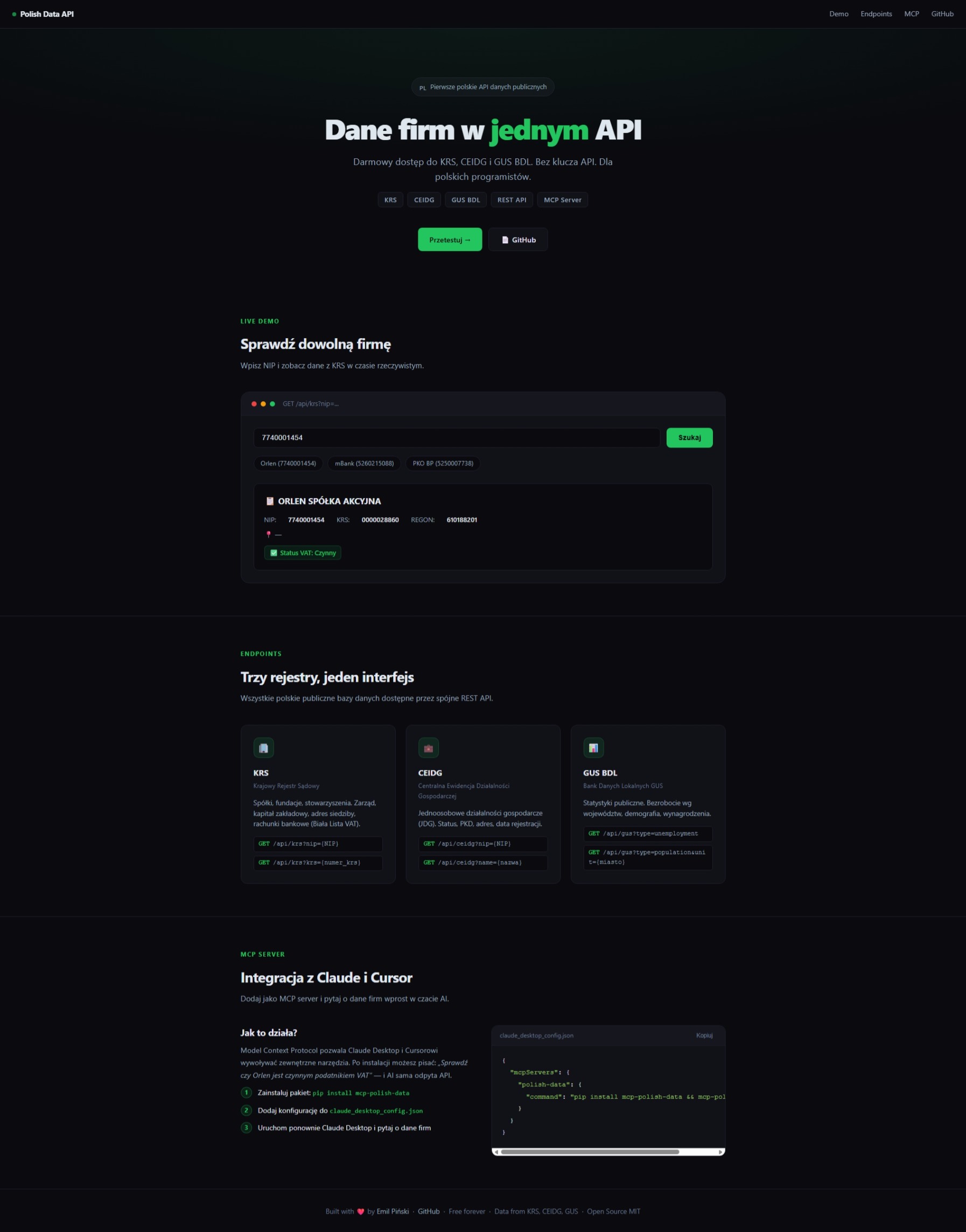 API endpoints overview