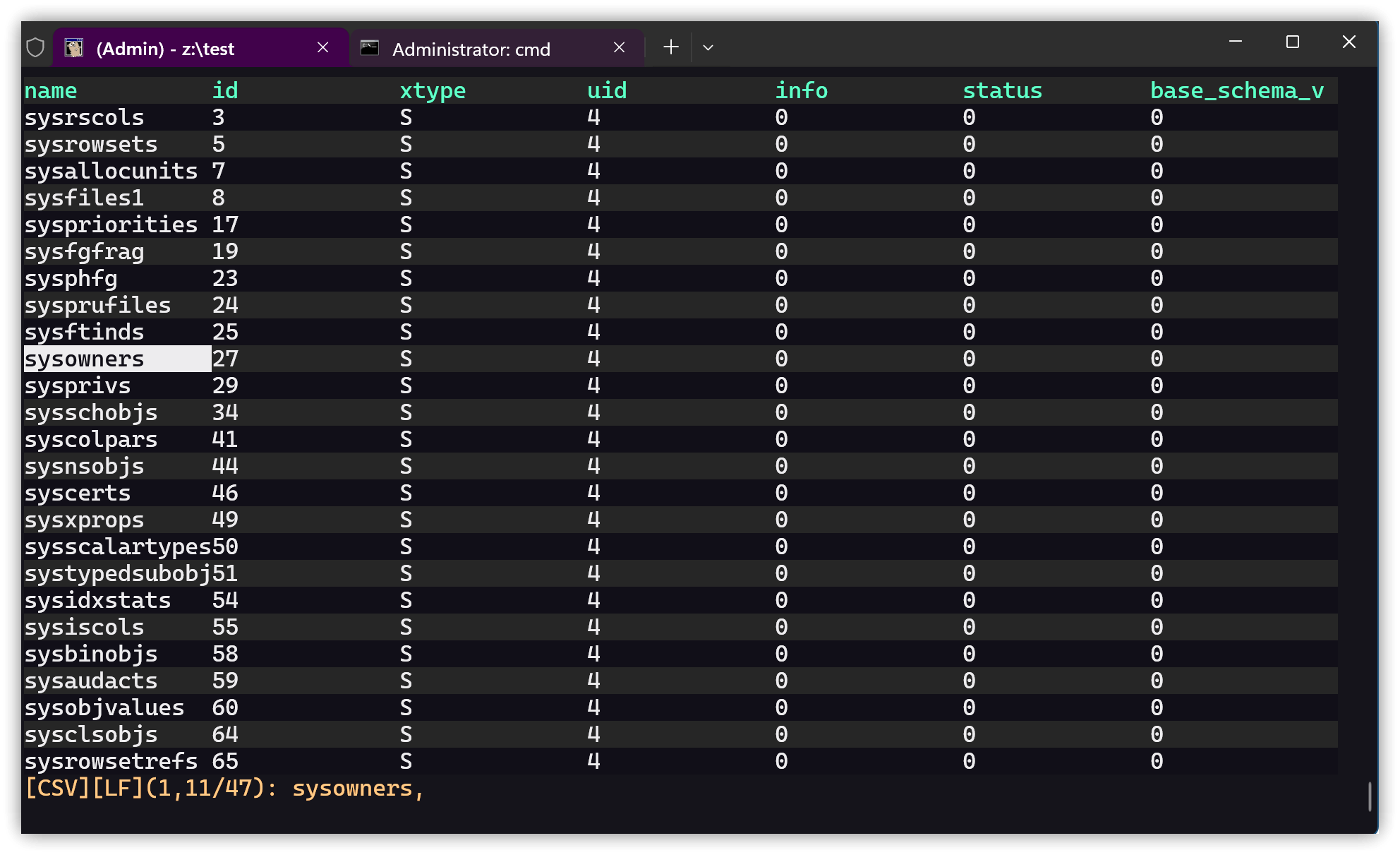 命令行資料庫工具 SQL-Bless 與 CSV文字檔編輯 CSVI – 簡睿隨筆