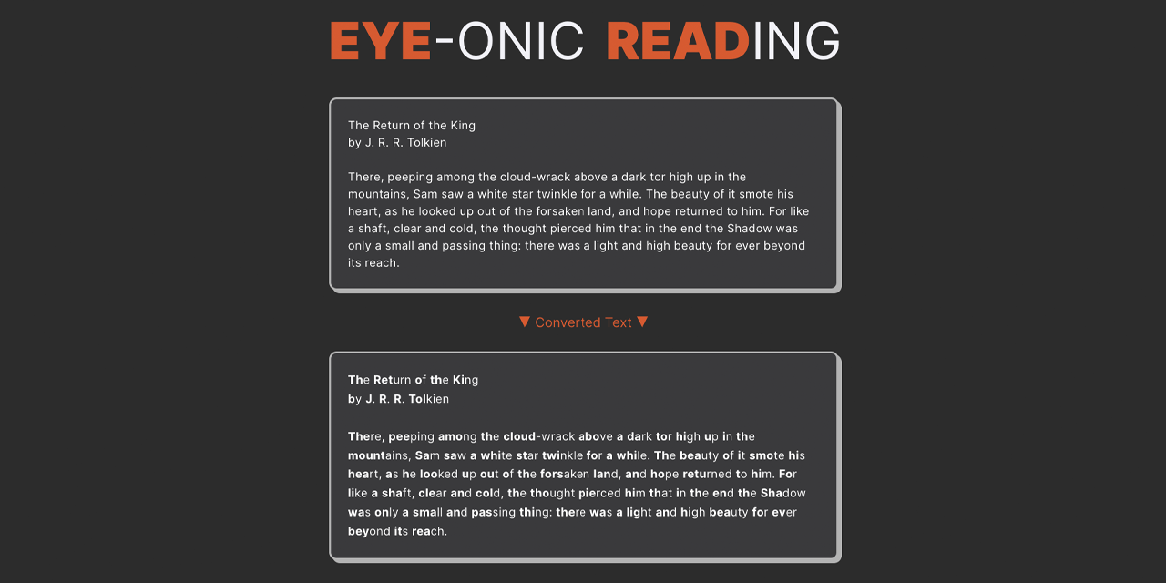 Eye-onic Reading