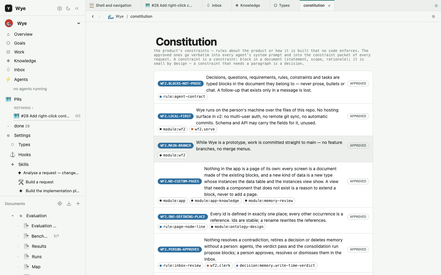 The Constitution page