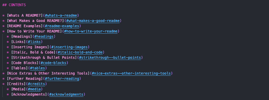 Heading Links Example