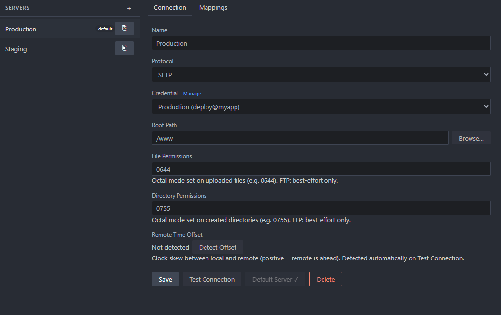 Deployment Settings