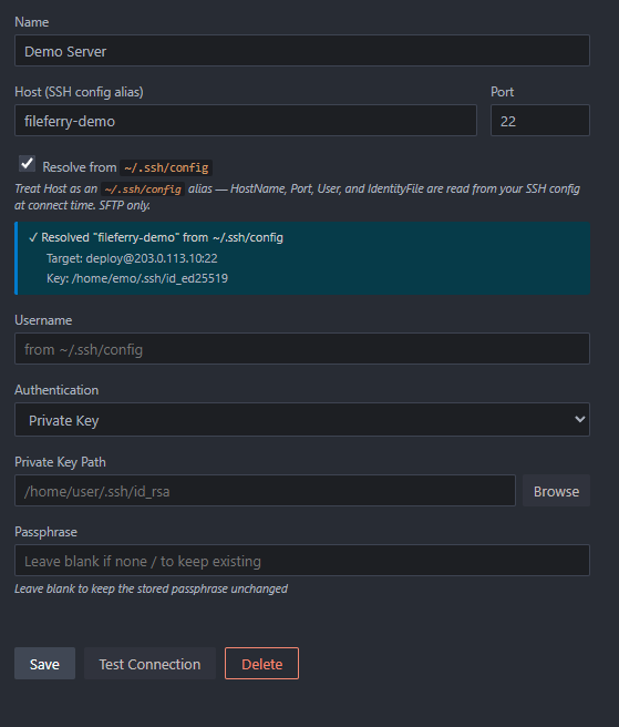 SSH config resolution