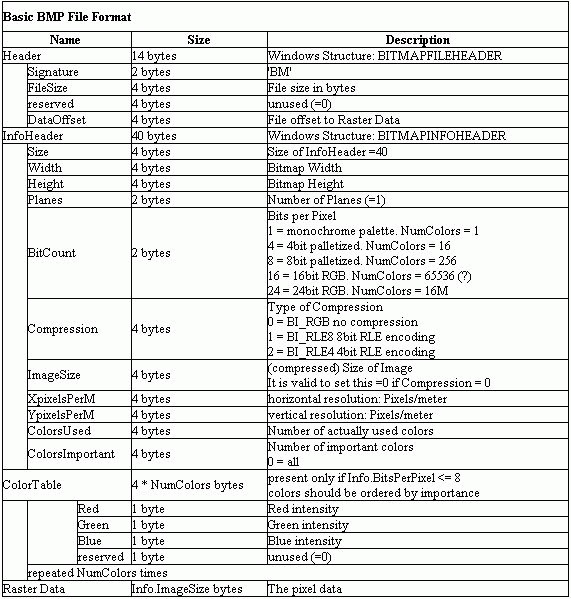 Bitmap File Format