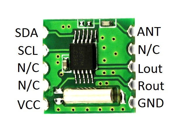 RDA5807M Pinout