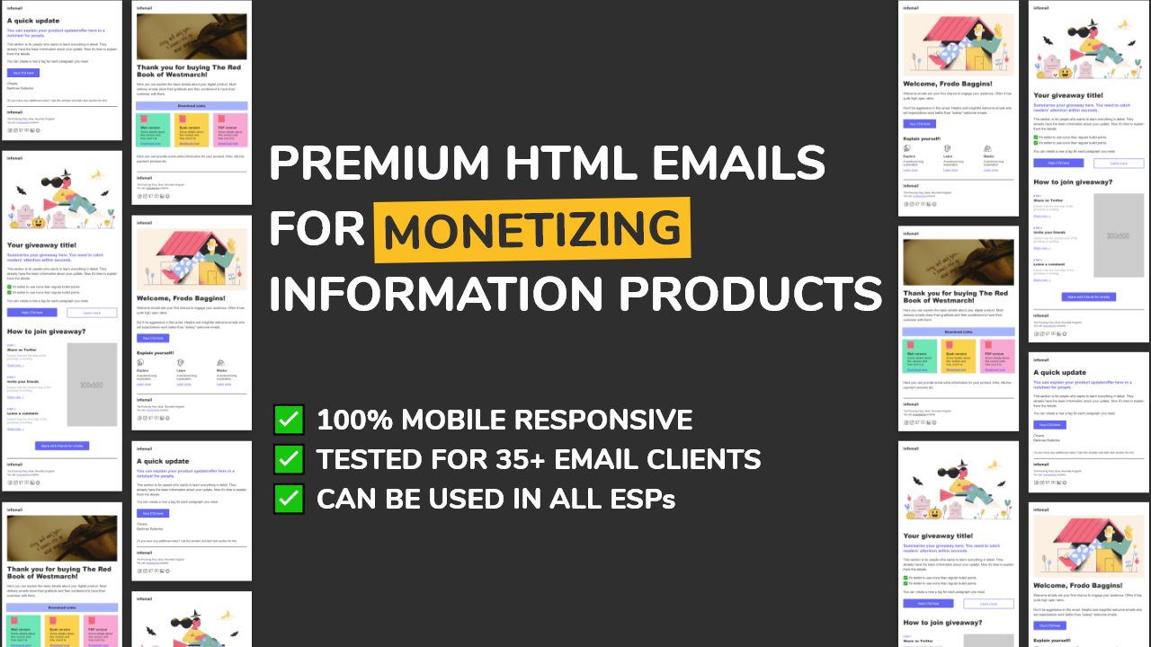 Premium HTML Emails for Monetizing Information Products