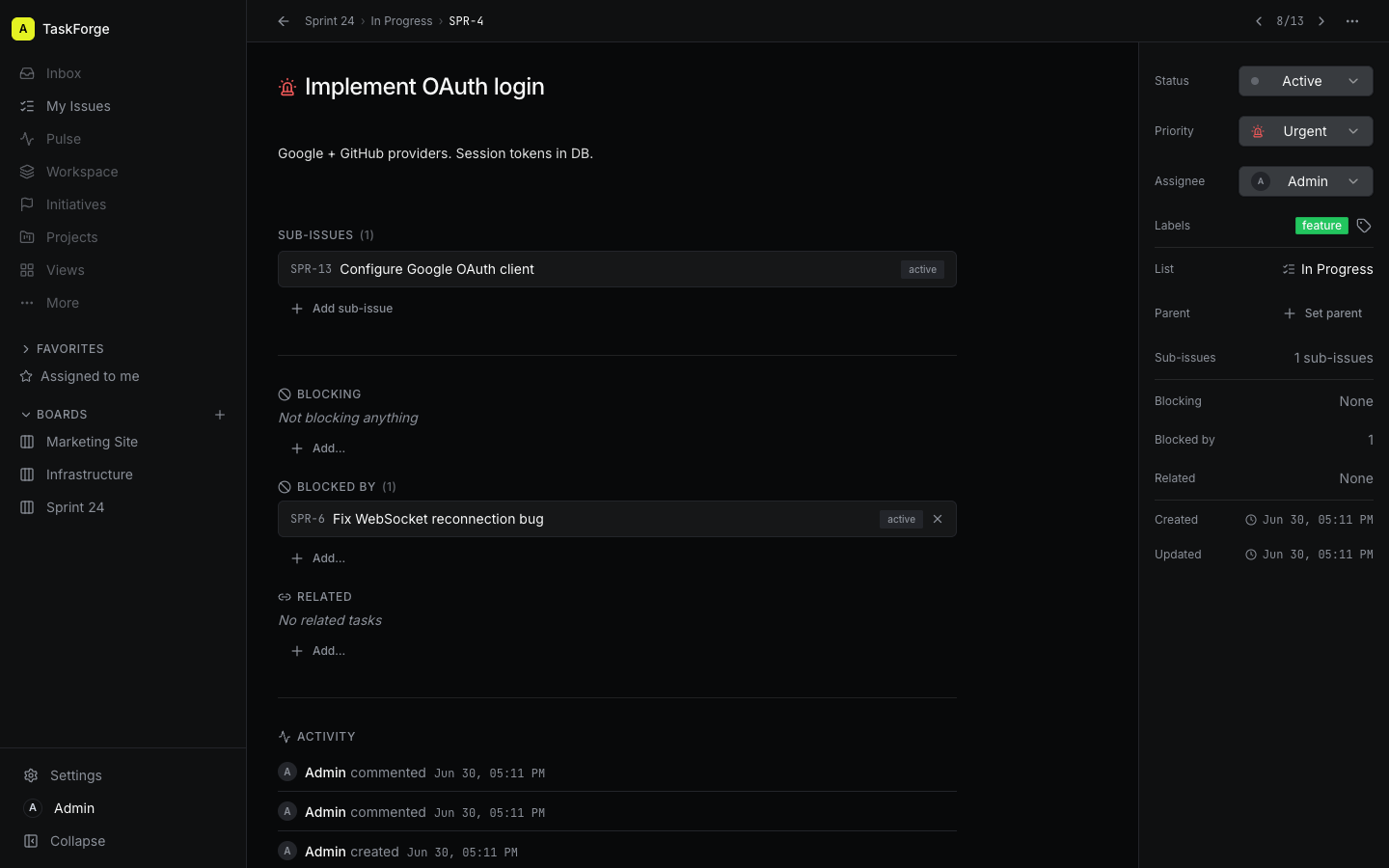 Task Detail