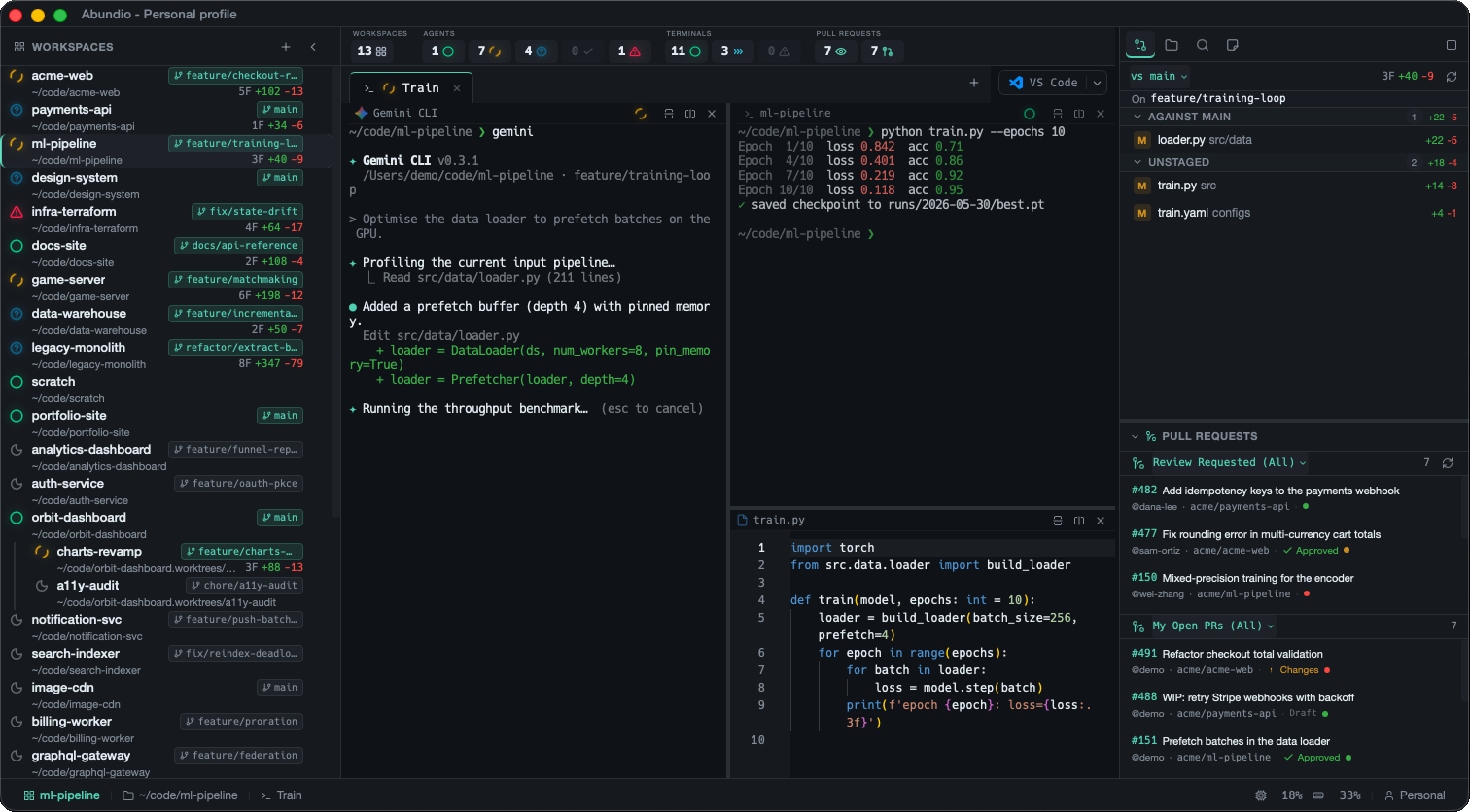 Abundio screenshot
