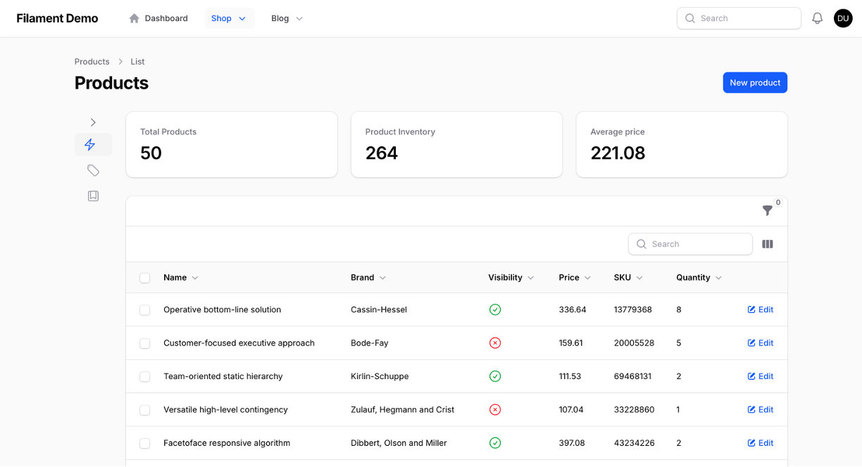 Collapsed Sidebar