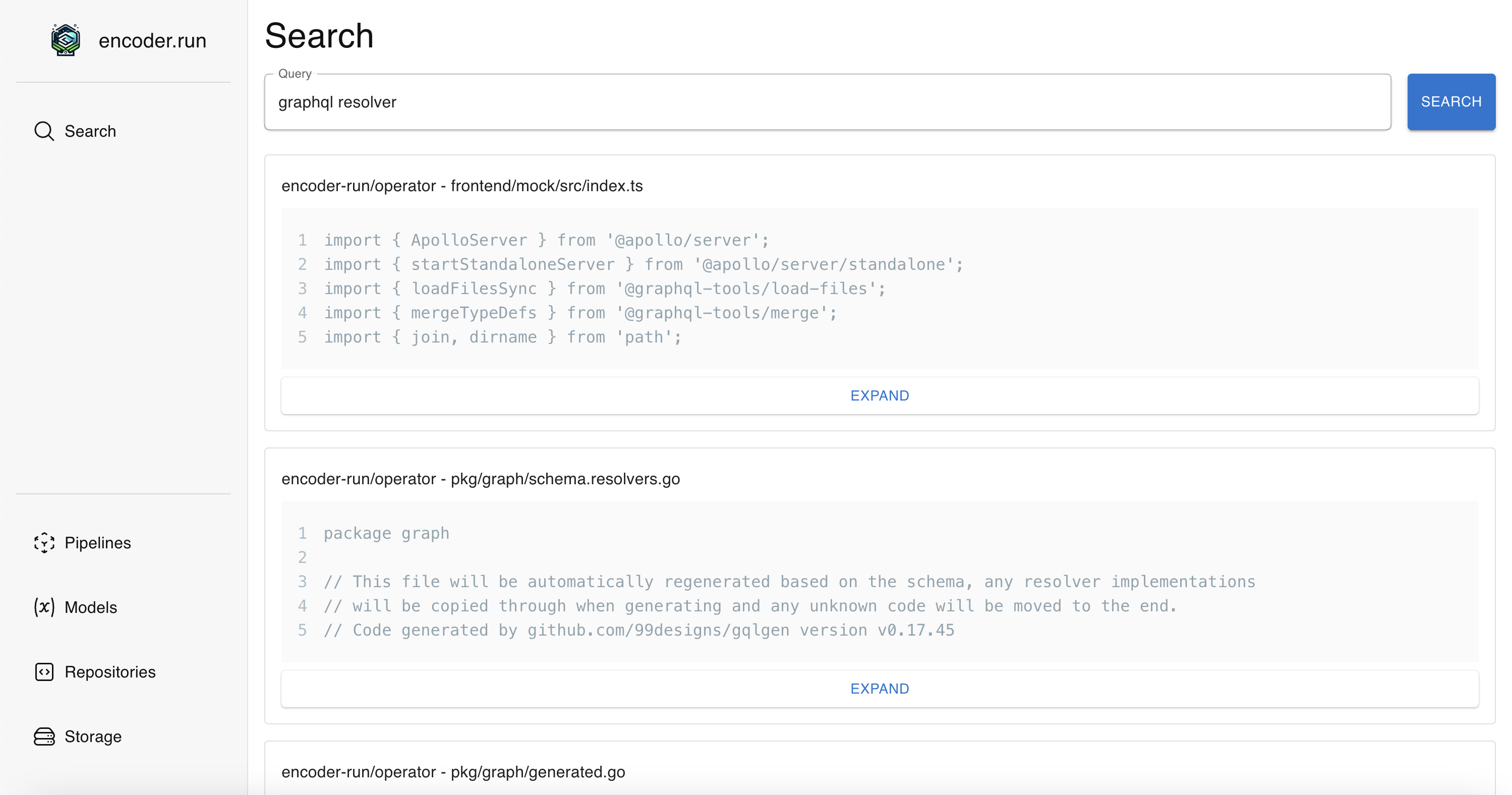 Encoder Run Search Alt text