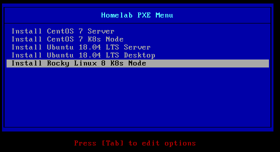 Homelab PXE Boot