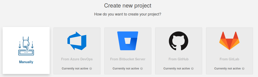 Choose the type of project