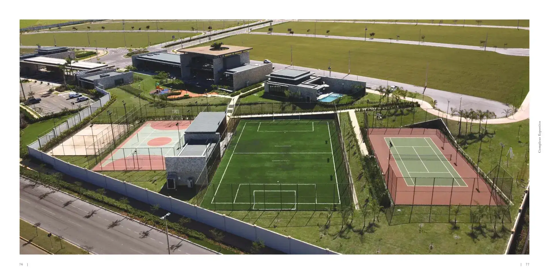 Splendore Resort Residence, vista geral do complexo esportivo
