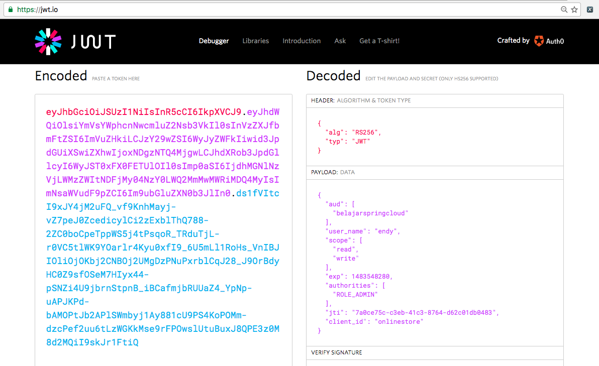 Jwt token decode. Decode it.