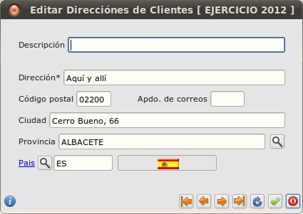 Editar direcciones de clientes