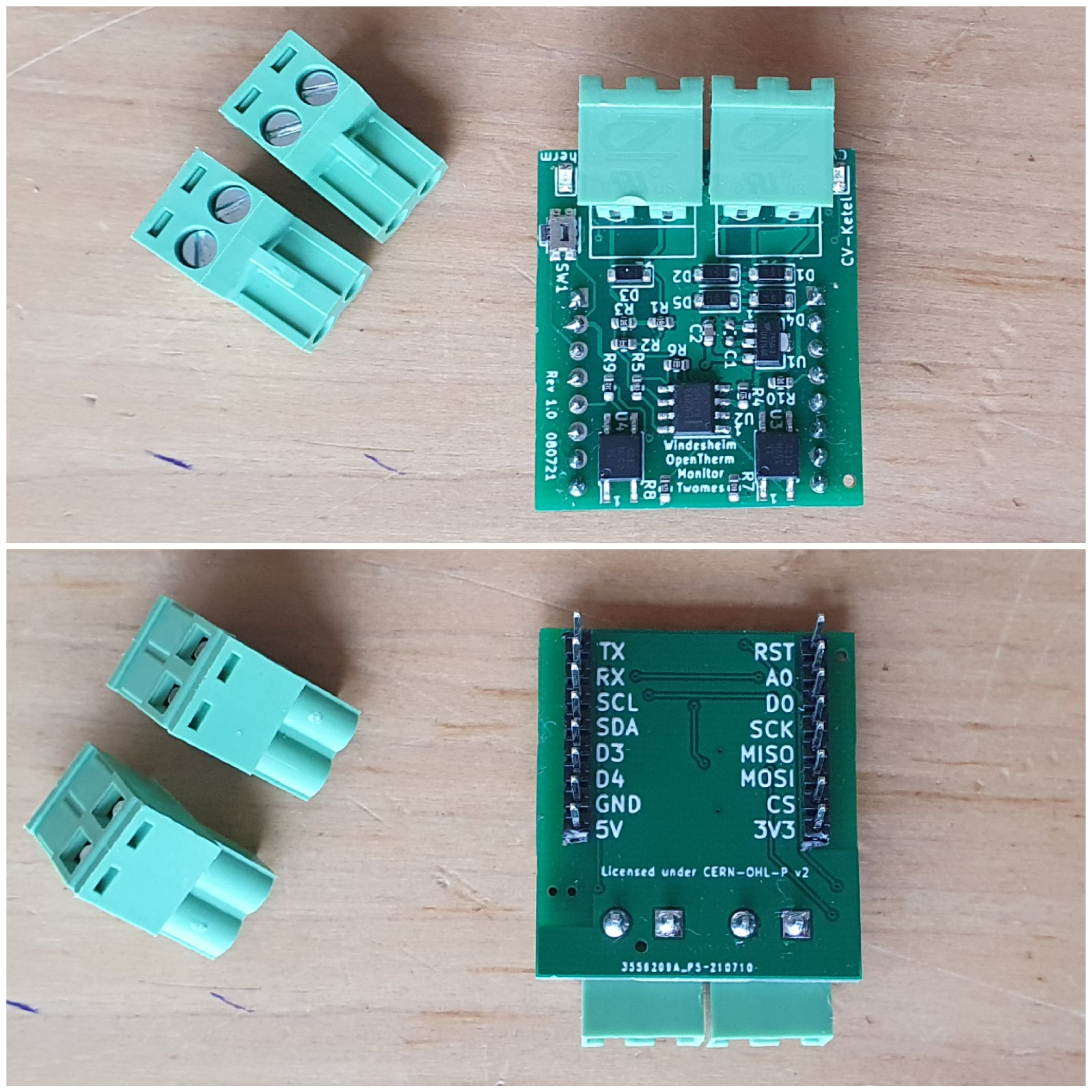 Twomes opentherm monitor hardware, from the project README