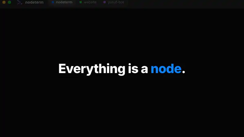 The canvas — terminals, agents, notes, editors and diffs as nodes; sessions survive a full restart