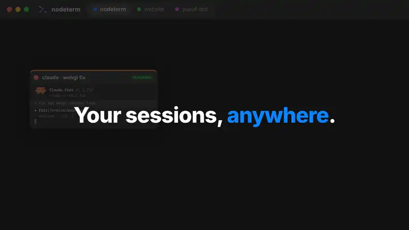 Pair your phone — scan the QR, the same live session continues on the iPhone