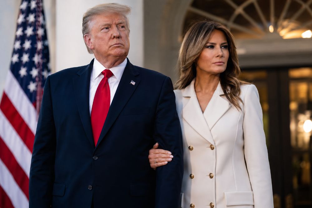 Melania Trump destaca el lado humano del presidente durante homenaje a familias militares