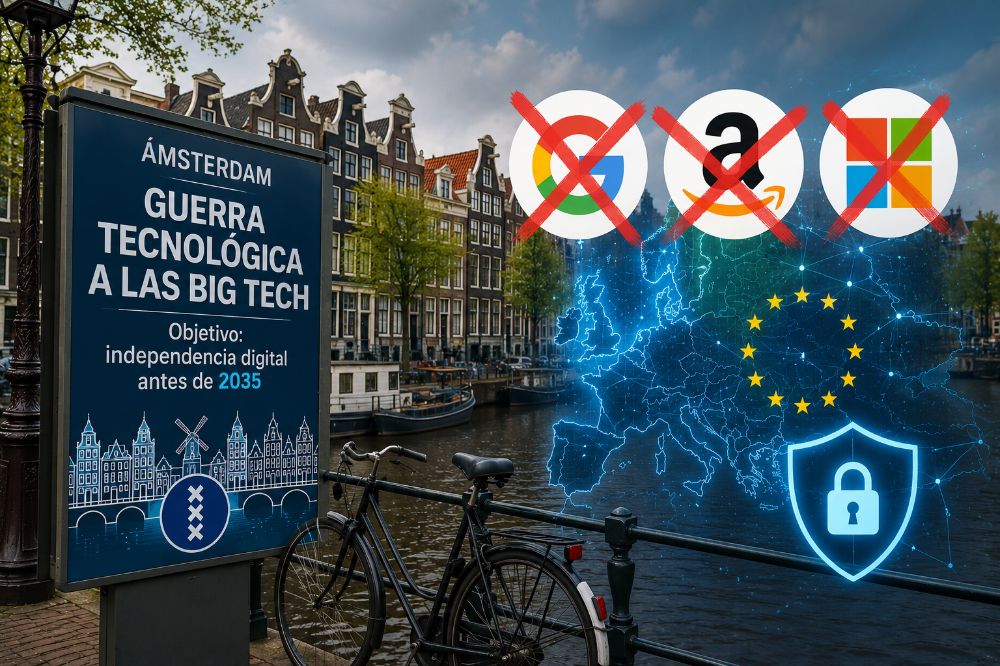 Ámsterdam declara “guerra tecnológica” a las Big Tech y busca independizarse de Google, Amazon y Microsoft