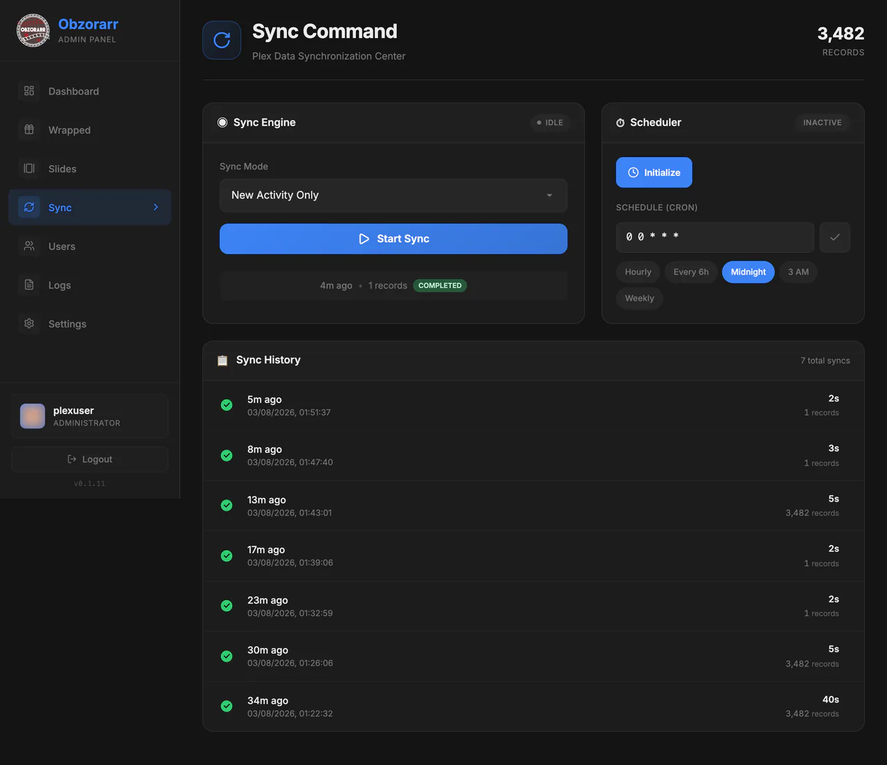 Sync command centre