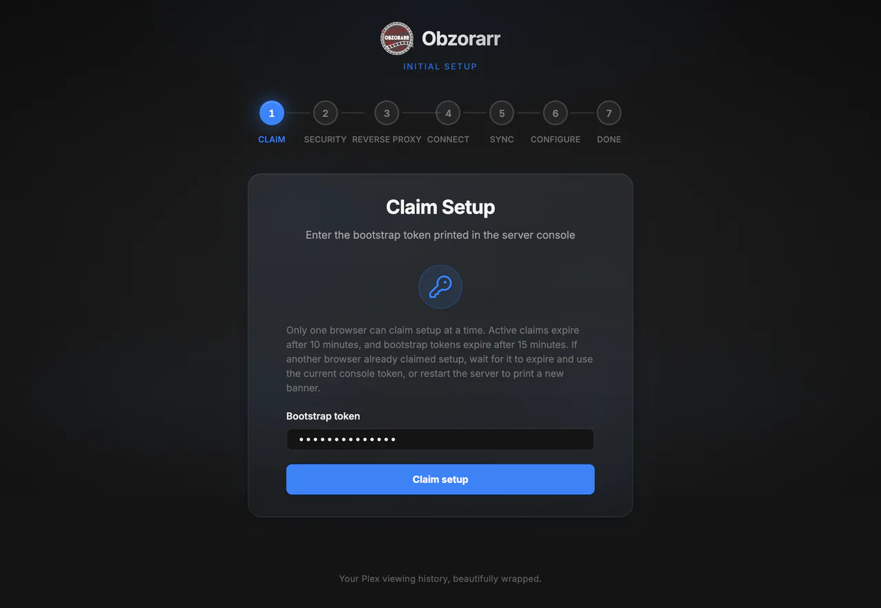 Claim setup step