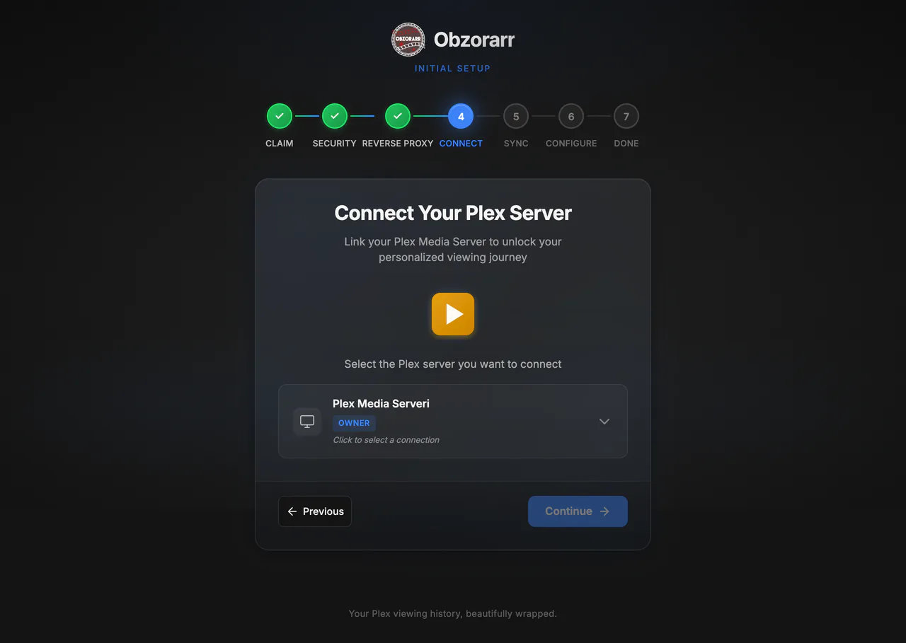 Plex server picker