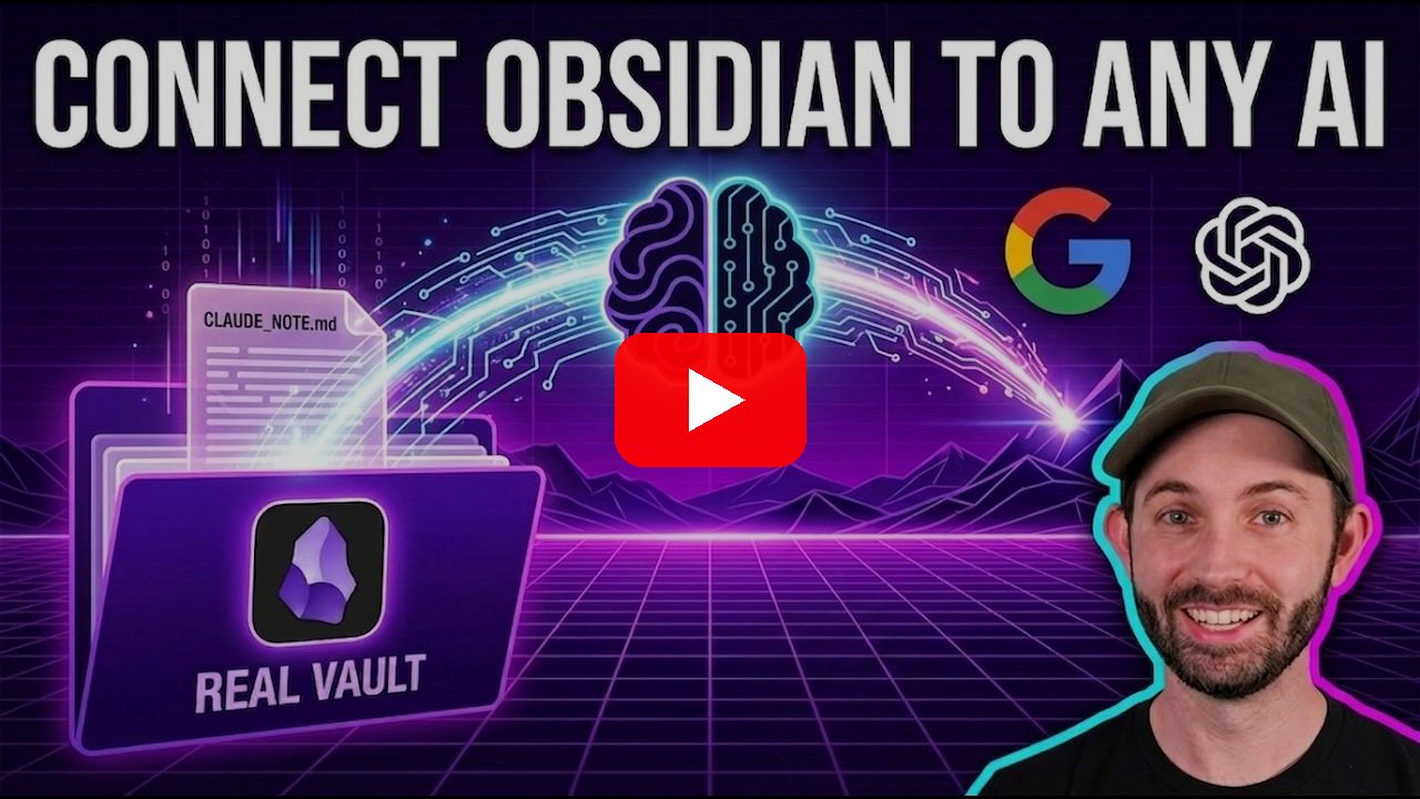 Watch the setup walkthrough: connect Obsidian to any AI