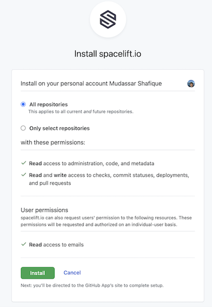 Installing Spacelift for all repositories