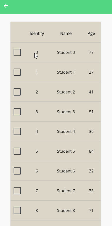 MAUI DataGrid Selection android