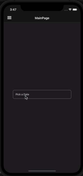 MAUI Material Design TimePicker