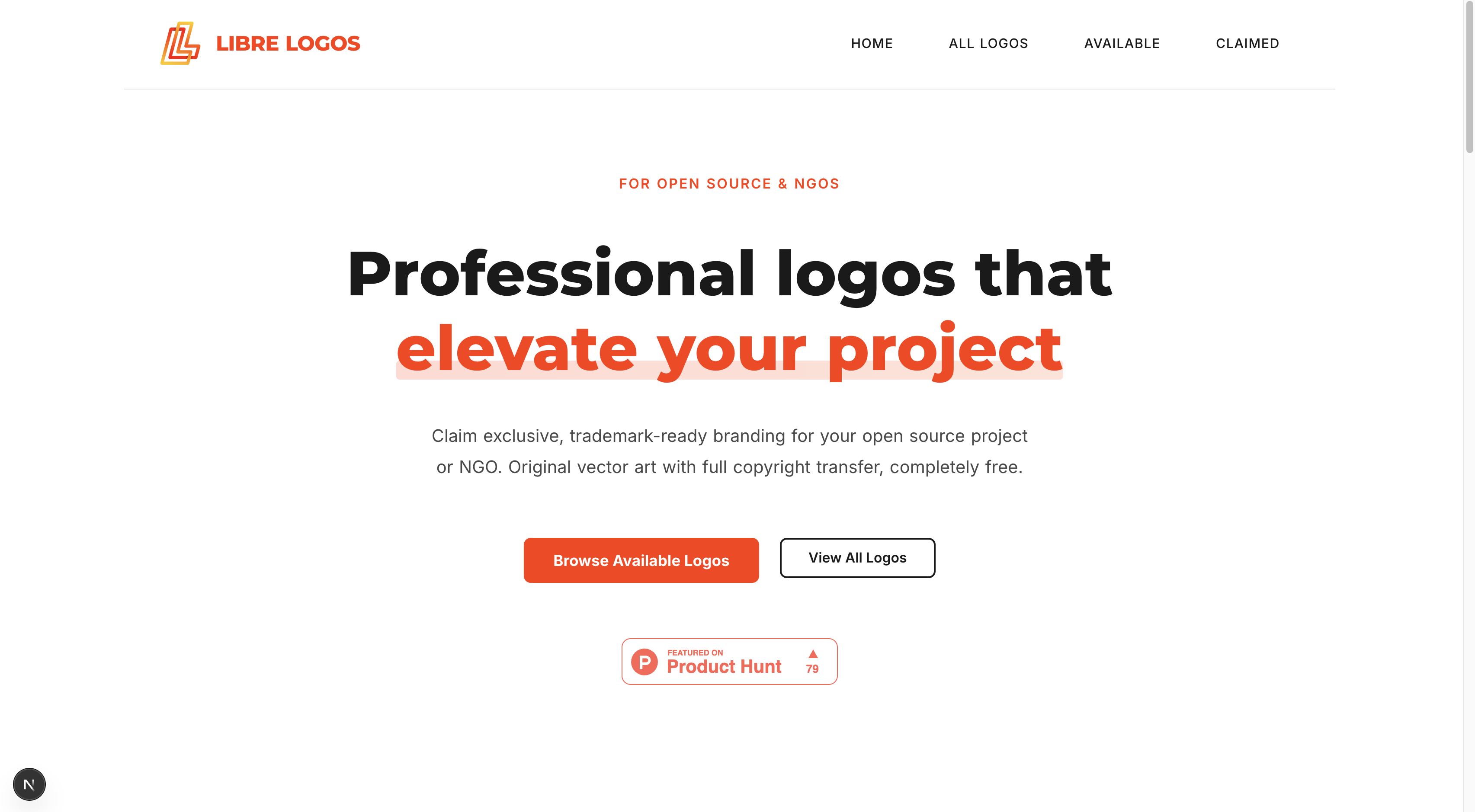 home page