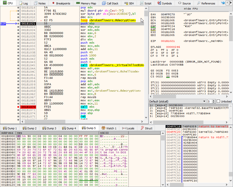 BrokenFlow execution