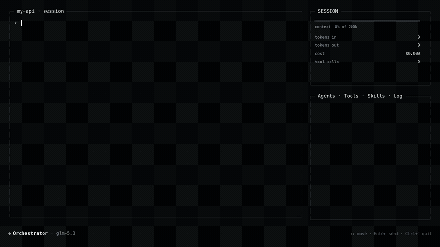 enx: a team of AI agents in your terminal building a landing page and pricing API