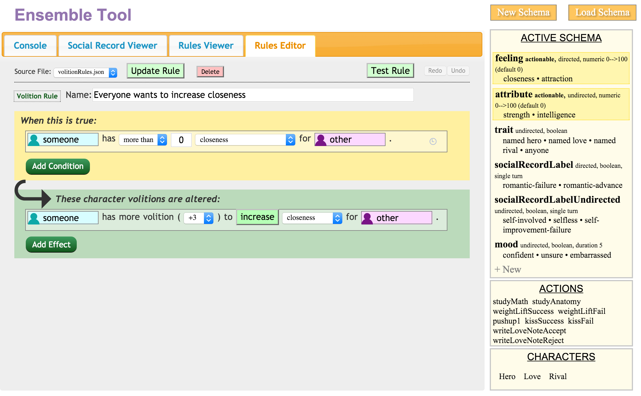 Screenshot of Ensemble authoring tool