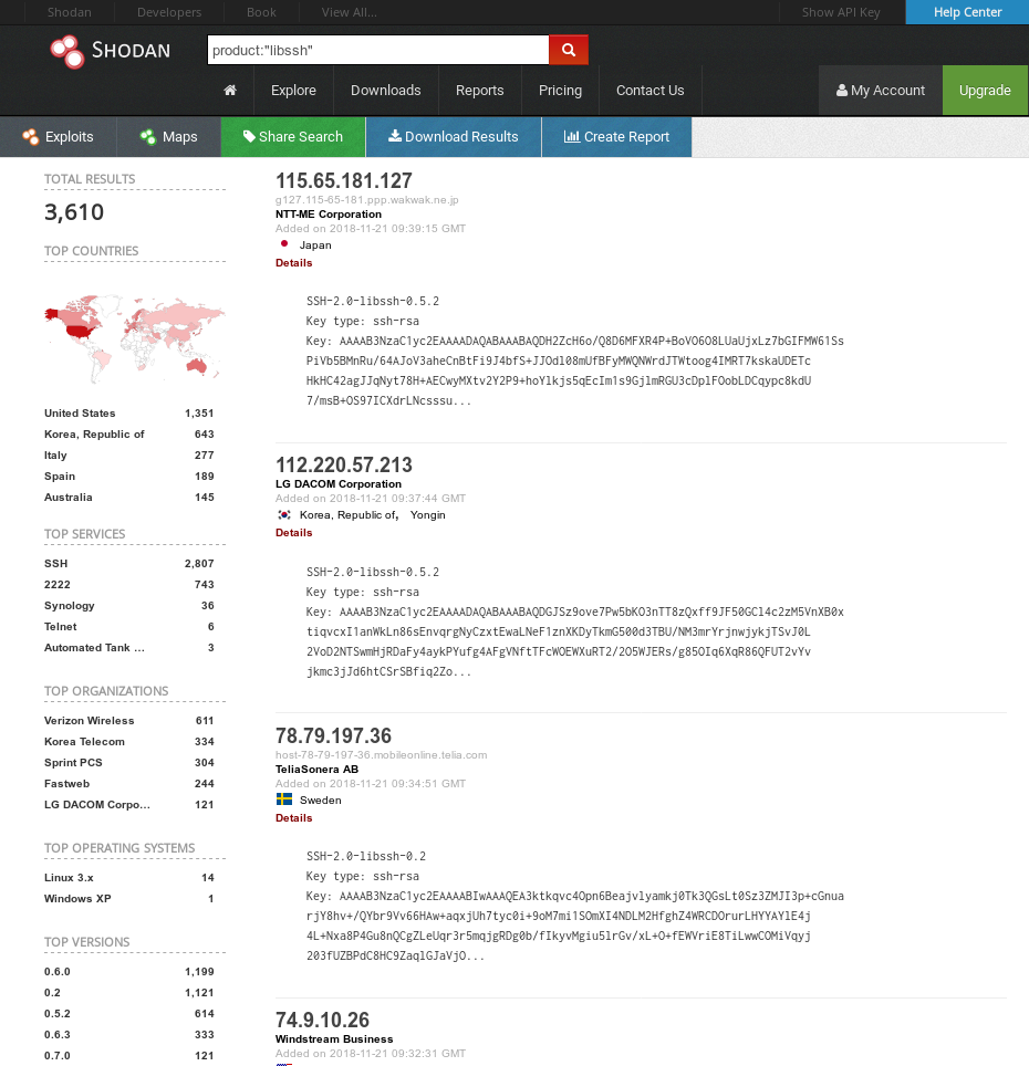 Shodan screenshot